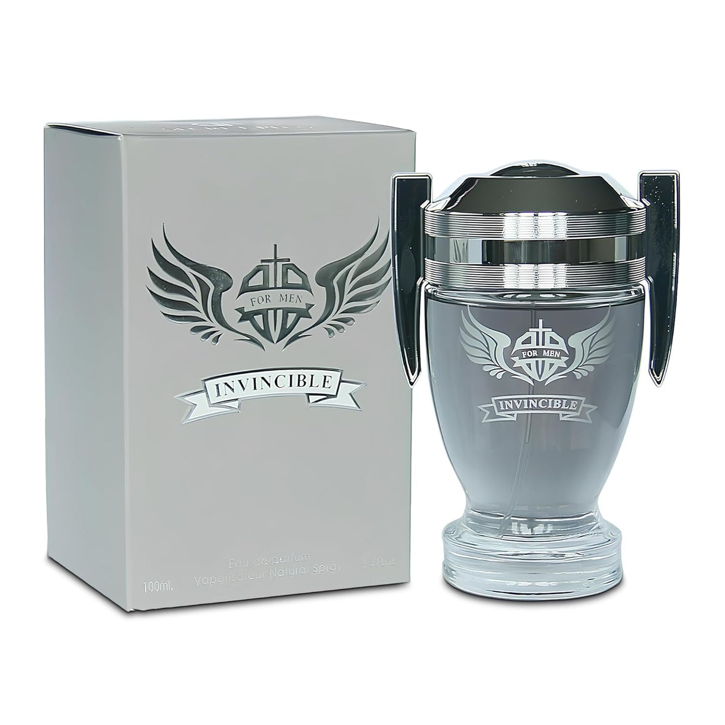 2PCS Valentine Milano/Invincible Grey Eau De Toilette for Men-Fresh,Romantic Scent Perfume for Men 3.4 Fl Oz Each Mens Cologne For All Skin Daily Used