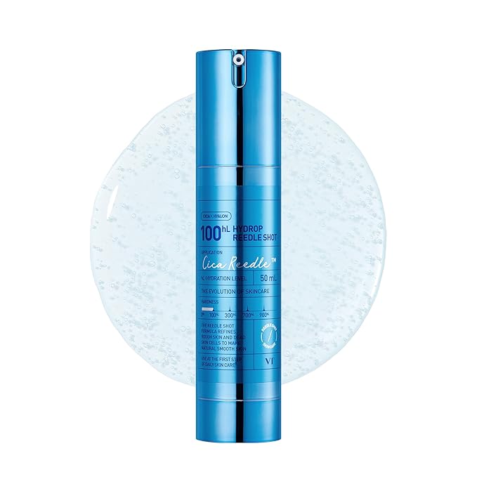 VT COSMETICS Hydrop Reedle Shot 100hL, Hyaluronic Acid Microneedling Serum, Intensive Hydrating & Moisturizing Exosome, Soft & Glass Skin, Korean Skin Booster1.69 Fl Oz.(50ml)