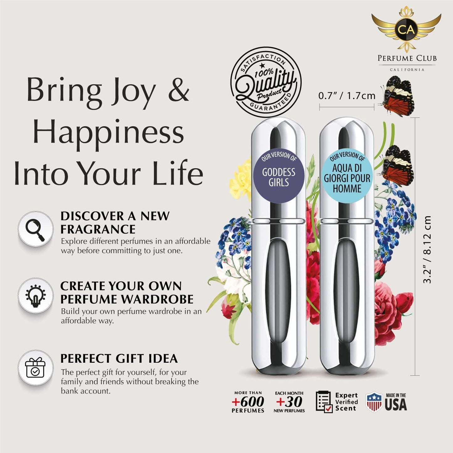 CA Perfume Impression of Oud Wood For Men Replica Version Fragrance Dupes Eau de Parfum Spray Refillable Atomizer Bottle 0.17 Fl Oz/5ml-X2