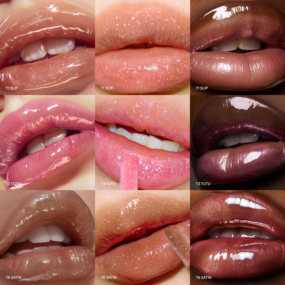 ENTROPY MAKEUP Tulle Lip Gloss, Lightweight 3D Pearl Shimmer, Ultra-Gloss High Shine, Non-Sticky Moisturizing Lip Gloss with Peptide Complex, Silk