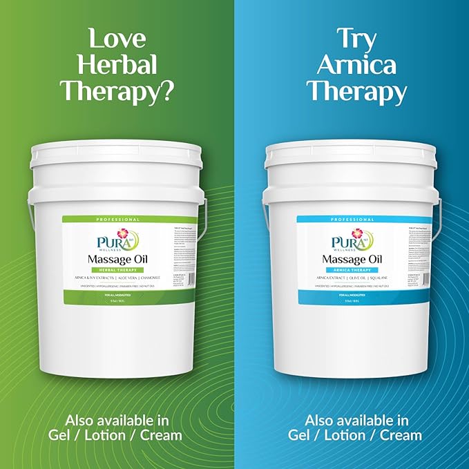 5 Gallon Herbal Massage Oil, Hypoallergenic Formula for Muscle Relief, Professional Deep Tissue, Unscented for Physical Therapy and Muscle Recovery, Hydrating, Skin Restoring