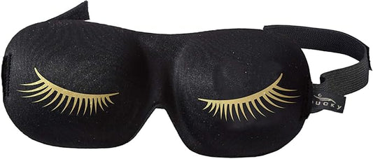 Bucky Ultralight & Comfortable Contoured Sleep Eye Mask, Gold Eyelash, One Size,5824