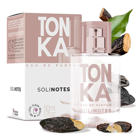 Solinotes Tonka Perfume for Women & Men, 1.7 Fl Oz/ 50 ML Eau De Parfum, Delicate Floral and Soothing Scent with Premium Ingredients - Clean Perfume, Cruelty Free, Vegan, Made in France