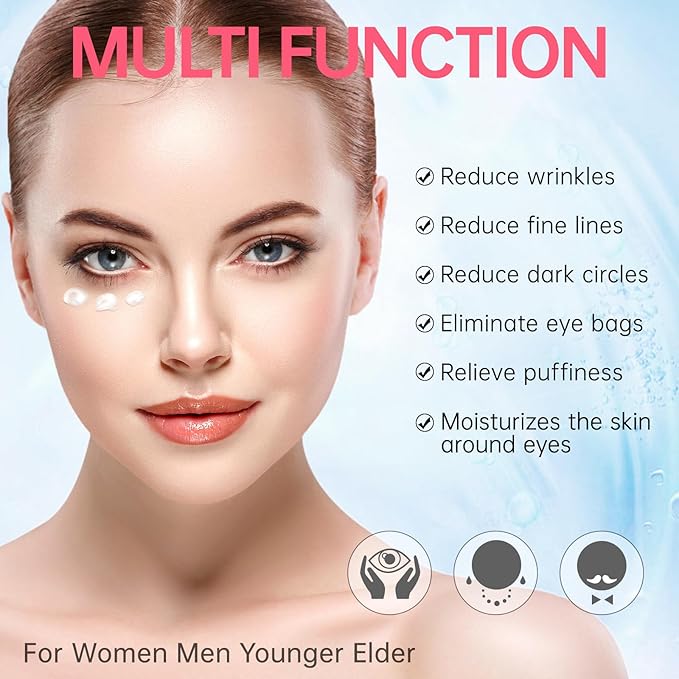 Instant Reduction of eye bags-Retinol Eye Cream Dark circles,Relieves Dark Circles And Puffiness, Youth Eye Cream: Anti-Wrinkles,Hydrating, Tightens The Delicate Skin Under The Eyes 0.7 OZ