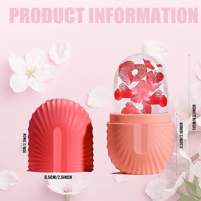 Ice Cube Roller Massager for Face and Eyes, Ice Face Roller, Reusable Silicone Ice Mold for Face Beauty Eye Facial Naturally Conditioning and Skin Care Tools (Green)