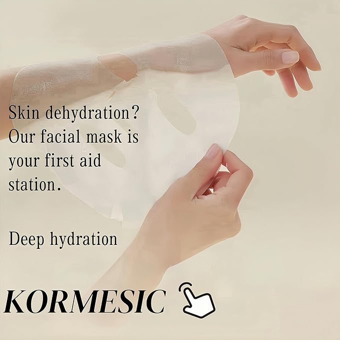 Facial mask Moisturizing face Mask - 10 Sheets, Deep Hydration, Improves Dry Skin, Sheet Mask, skincare for All Skin Types Tea Essence Mask