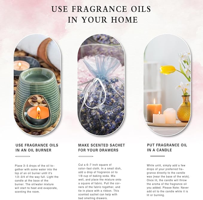 3.38FL.OZ Cherry Fragrance Oils for Aromatherapy, Essential Oils for Diffusers for Home, Perfect for Diffuser, Yoga, Skin Care, DIY Candle and Soap Making - 100ml