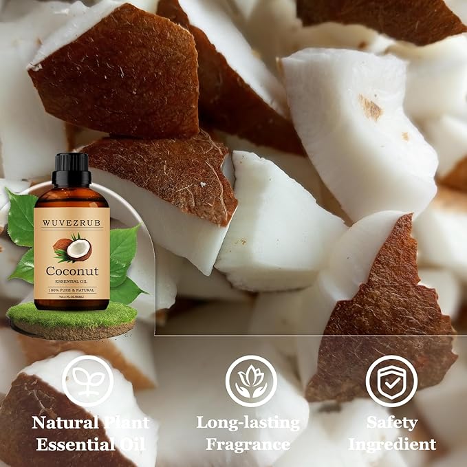 Coconut Essential Oils 60ML, Pure Coconut Essential Oil for Aromatherapy Diffuser - 2 Fl Oz