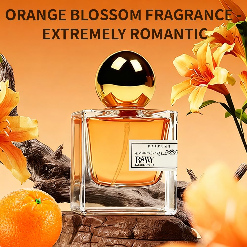 Women's perfume - Orange Blossom, 1.7 Fl Oz/ 50 ML Eau De Parfum, Delicate Floral and Soothing Scent -Perfumes for Women Long Lasting - Premium Ingredients - Everyday Fragrance, Travel Size