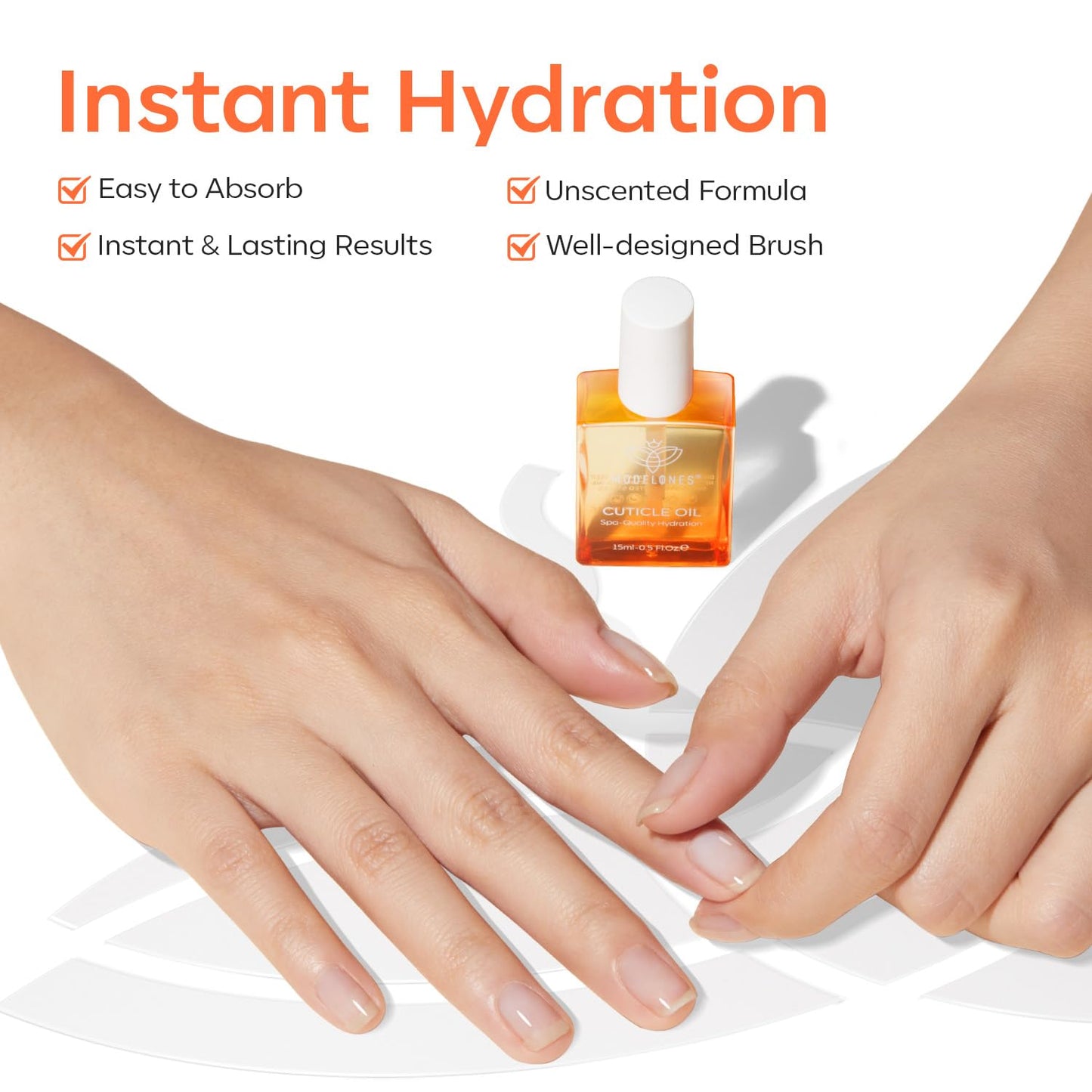 modelones Cuticle Oil Nail Strengthener and Growth Nail Growth Oil Repairs Cuticle & Promote Nail Care Moisturize Dry Skin 15ml