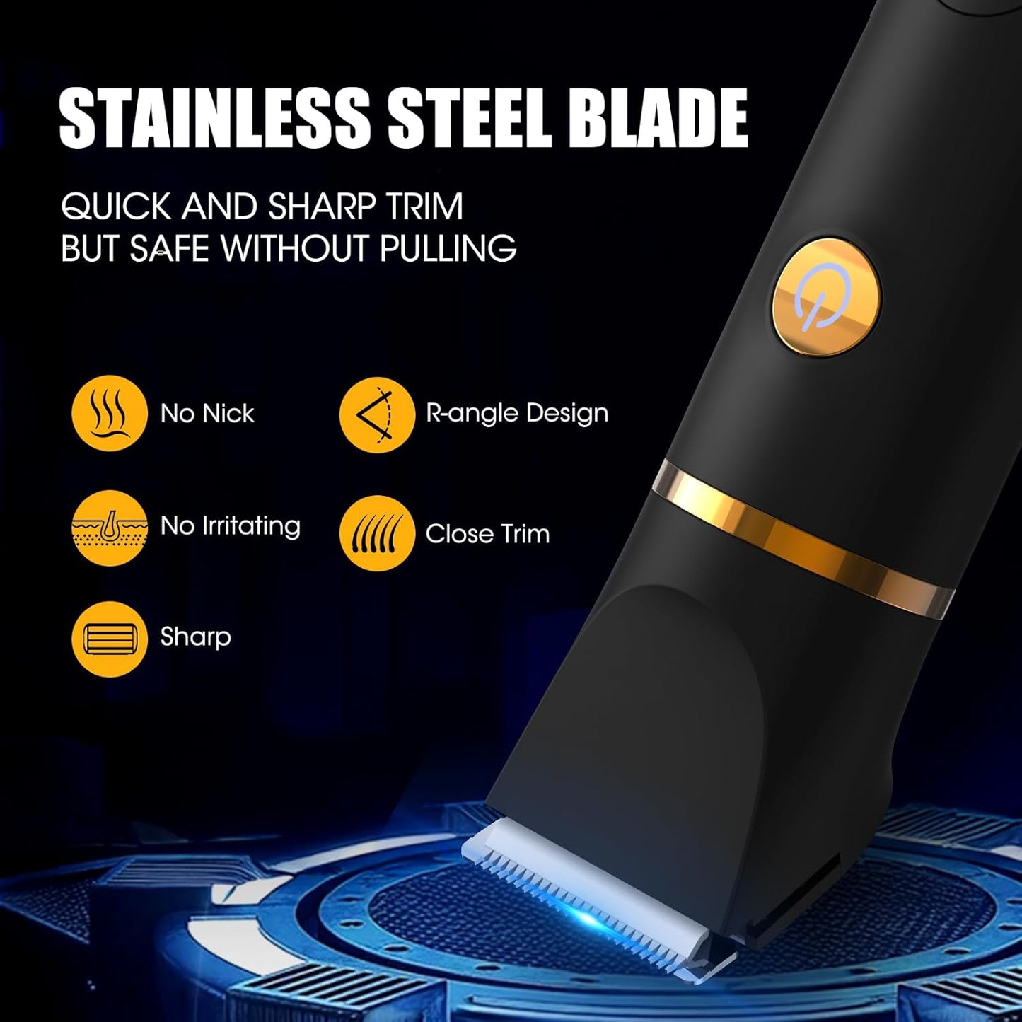 Manscape Body Trimmer for Men, 3 in 1 Men's Grooming Kit with Pubic/Nose Hair Trimmer & Ball Shaver for Nose/Balls/Groin/Legs/Chest Hair Removal, LED Display, IPX6 Waterproof, Gifts for Him Dad