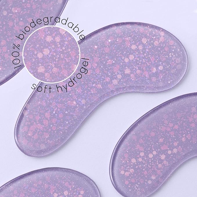 MAREE Violet Eye Gels - Marine Collagen Under Eye Patches for Puffy Eyes - Undereye Mask Patches for Women - Moisturizing Gel Eye Masks with Grape Water - Parches Para Ojeras Gel Pads