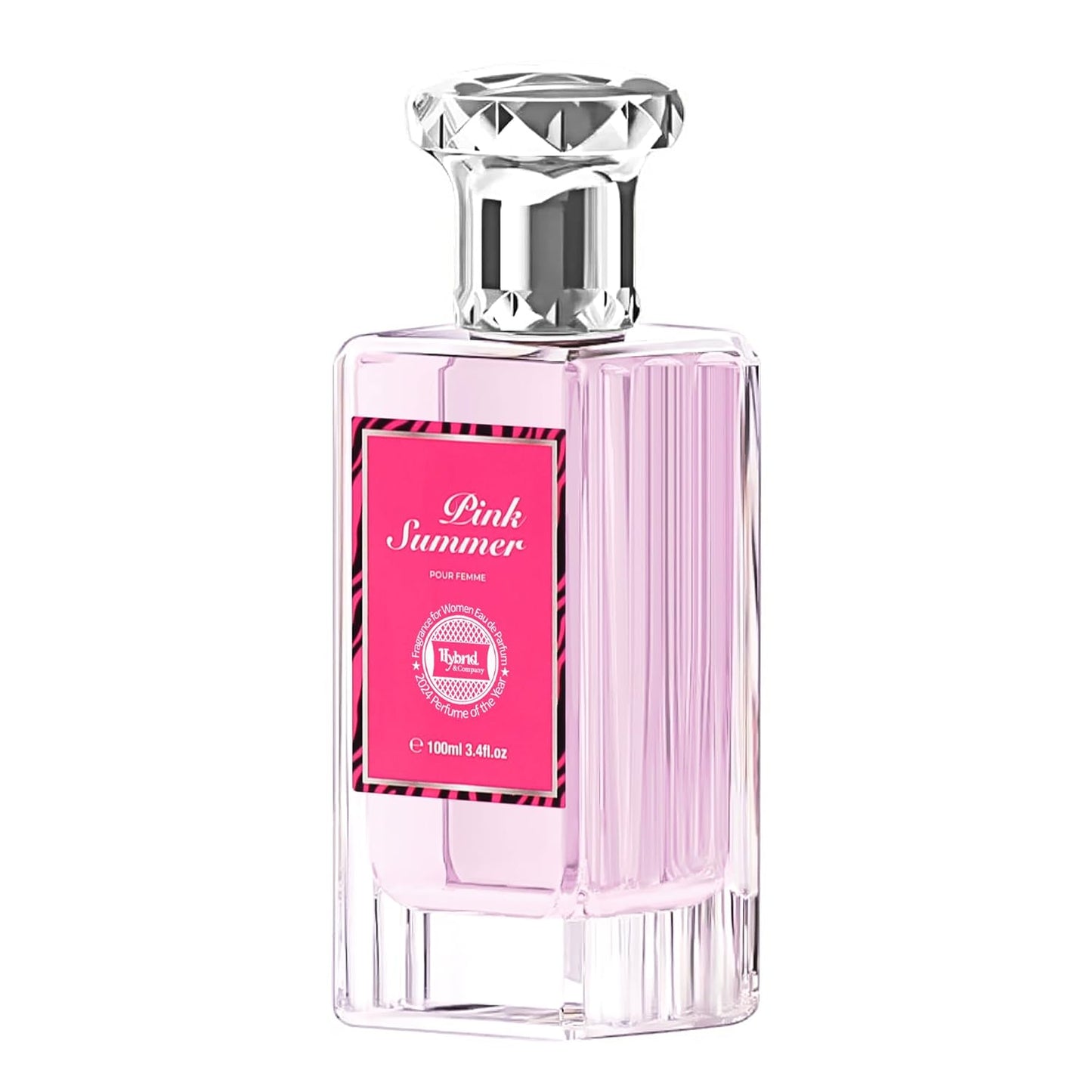 Hybrid & Company Women Pink Summer Pour Femme Eau De Parfum Vaporisateur Natural Spray 3.4 Fl Oz