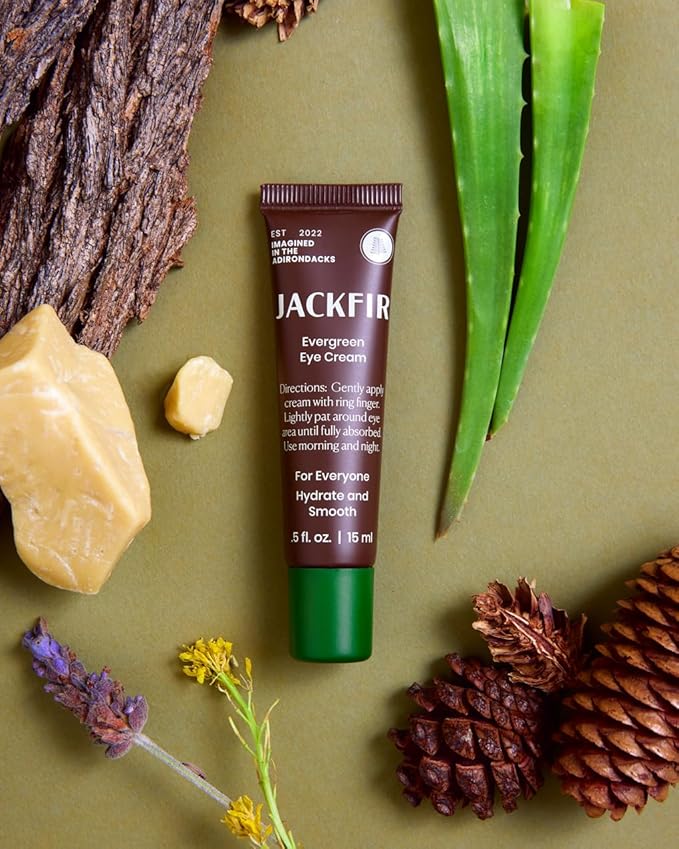 The Evergreen Eye Cream, Natural Eye Cream for Men, Helps Reduce Puffiness and Brighten Under Eye Dark Circles, EWG Verified, Organic Ingredients, For All Skin Types, 0.5 Fl Oz