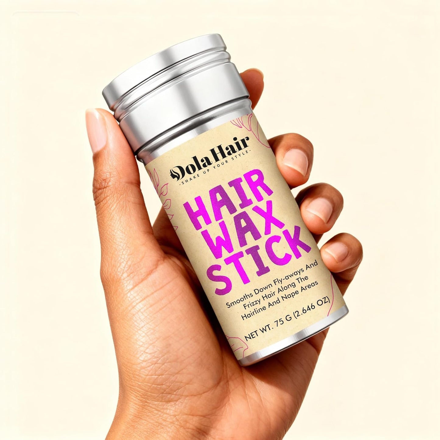 Dolahair Hair Wax Stick - Flyaway Control and Styling Pomade for Kids, Women, and Men - Accessorie Slick Back Hair Brush Kit Hair Bun Maker (2.7 Ounce)