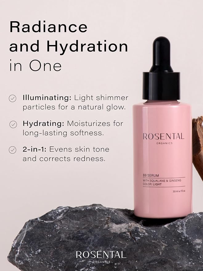 Organics Hydrating Facial Serum - 100% Vegan & Natural Cosmetics (30 ml, BB Serum Medium)