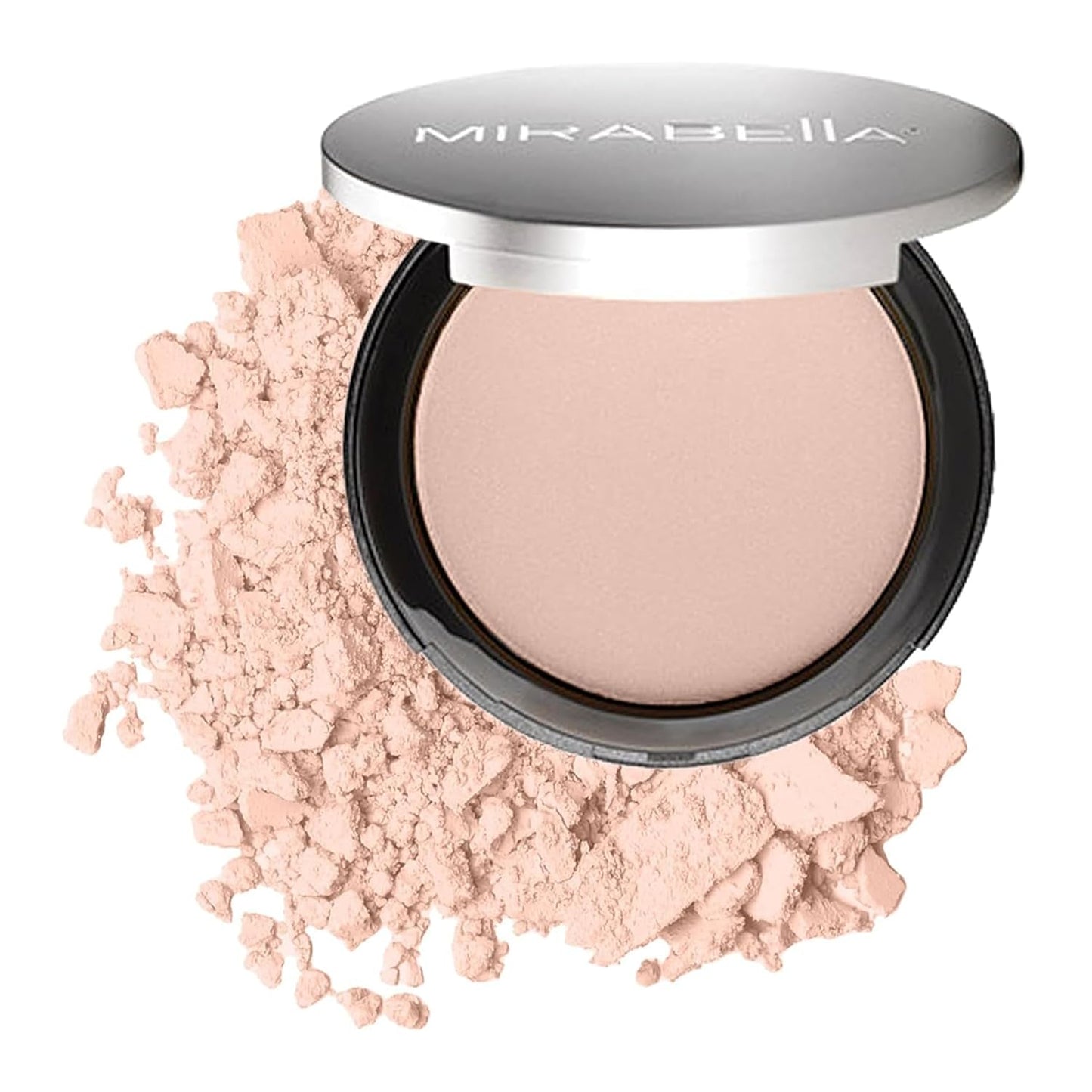 MIRABELLA - Pure Press Foundation, HD-Finish Pressed Powder, Buildable Mineral Pressed Powder Compact with Nourishing Jojoba, Age-Defying Makeup for All Skin Types, Original Fair I