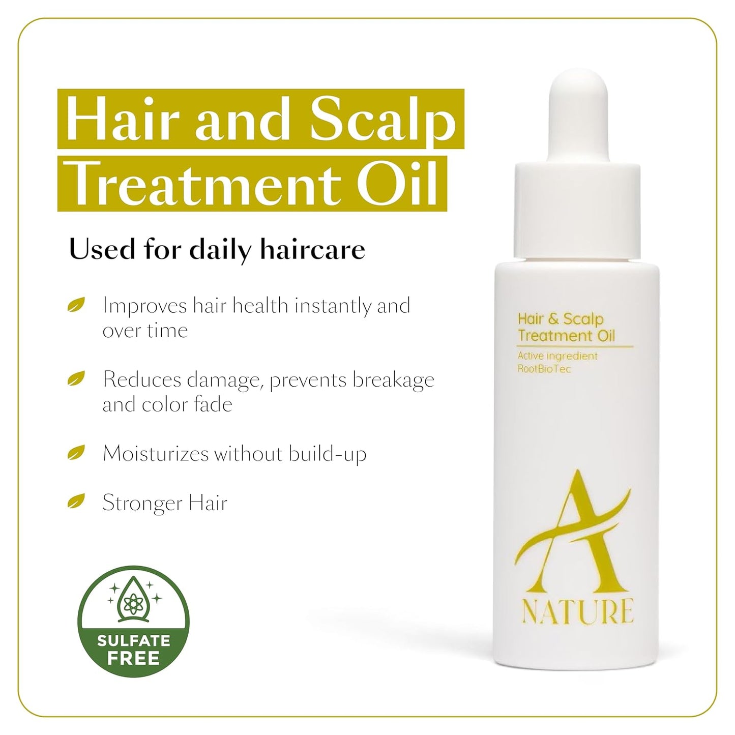 – Hair & Scalp Treatment Oil for Healthy Hair, Thin Edges, and Scalp – Natural Hair Growth Oil made with RootbioTec, Growth Oleoactif for Hair Growth – 1.7 fl oz