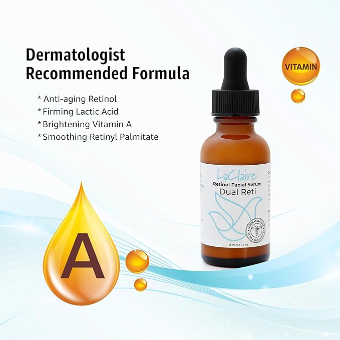 Skincare Duo: 2 Units of 8% Complex Retinol Face Serum 15 ml + 1 Unit of Vitamin C+ Serum, Anti-Aging, Brightening, Firming, Smoothing 30 ml