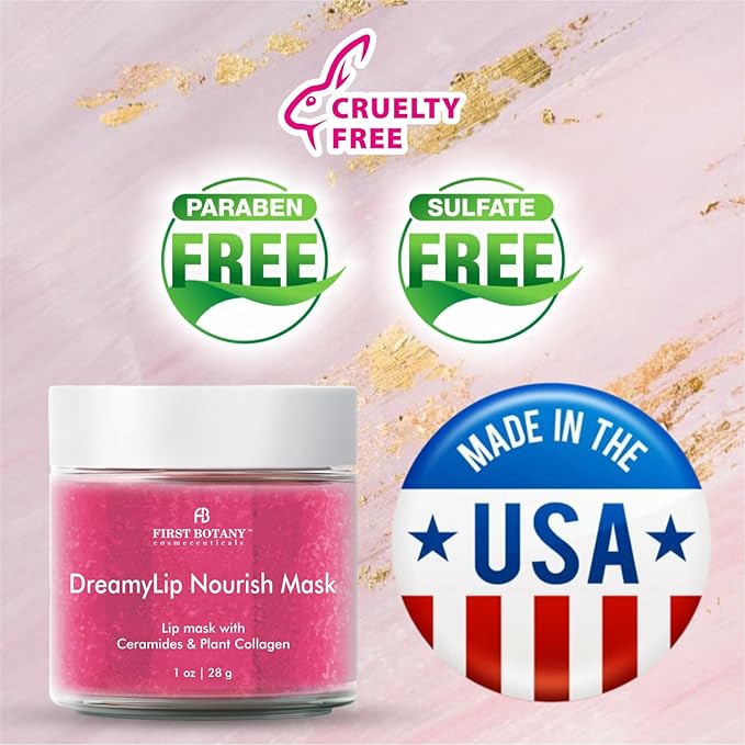 Lip Mask & Lip Balm - 2 in 1 Nourishing & Hydrating leave-on Overnight lip mask (pink)