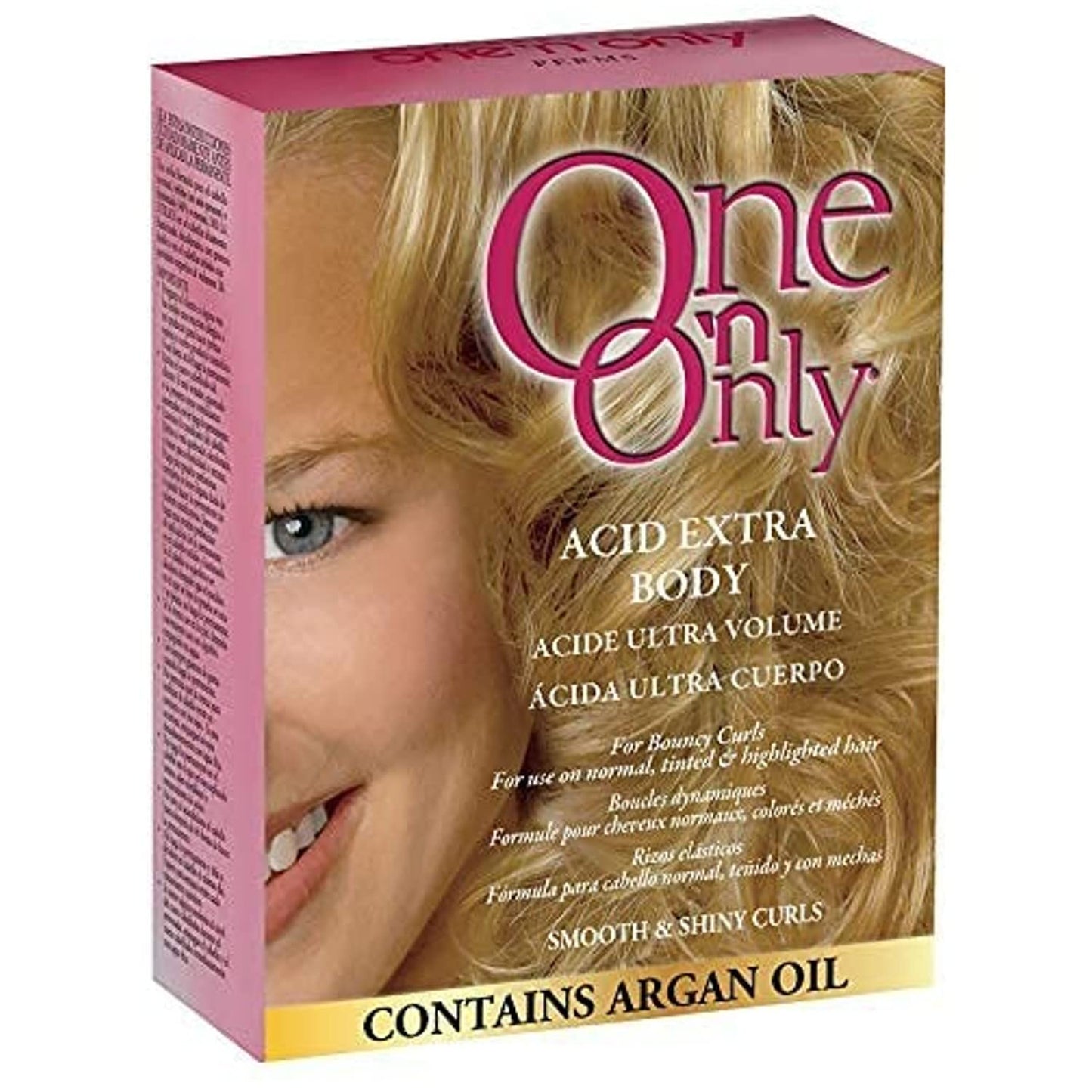 One 'N OnlyAcid Extra Body Perm with Argan Oil for Bouncy Curls, Leaves Hair Manageable, Firm and Even Curls, Great for Normal, Tinted, and Frosted Hair, Processing Without Dryness or Frizziness