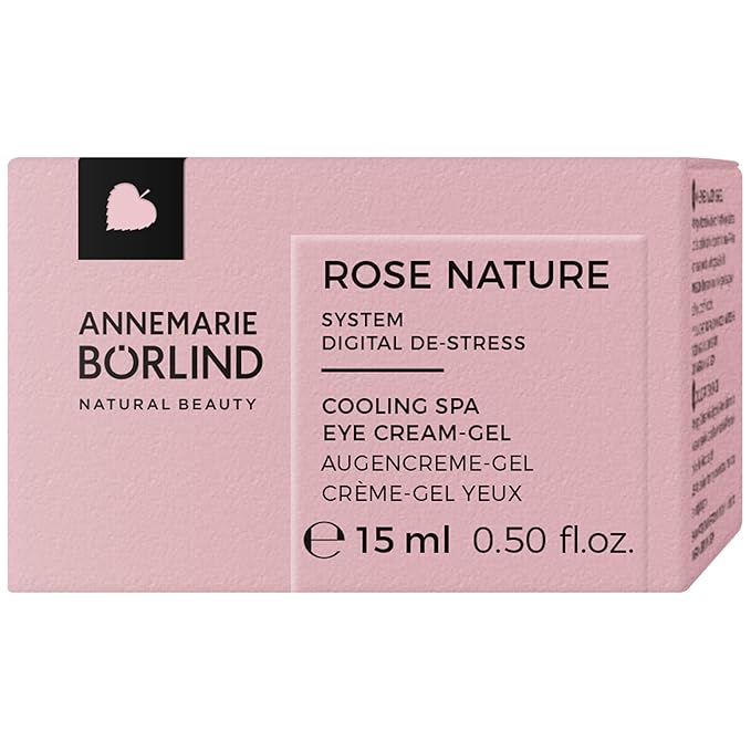 ANNEMARIE BÖRLIND ROSE NATURE Cooling Spa Eye Cream-Gel (0.50 Fl Oz) - Plumps up wrinkles caused by tiredness, PR3 rose complex reduces the effects of blue light, vegan