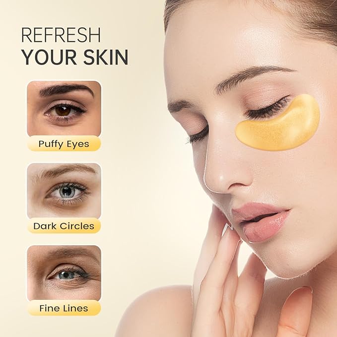 15 Pairs 24K Gold Under Eye Patches Face Masks Dark Circles Puffy Eye Bags Collagen Skincare Spa Trip Gift Eye Mask
