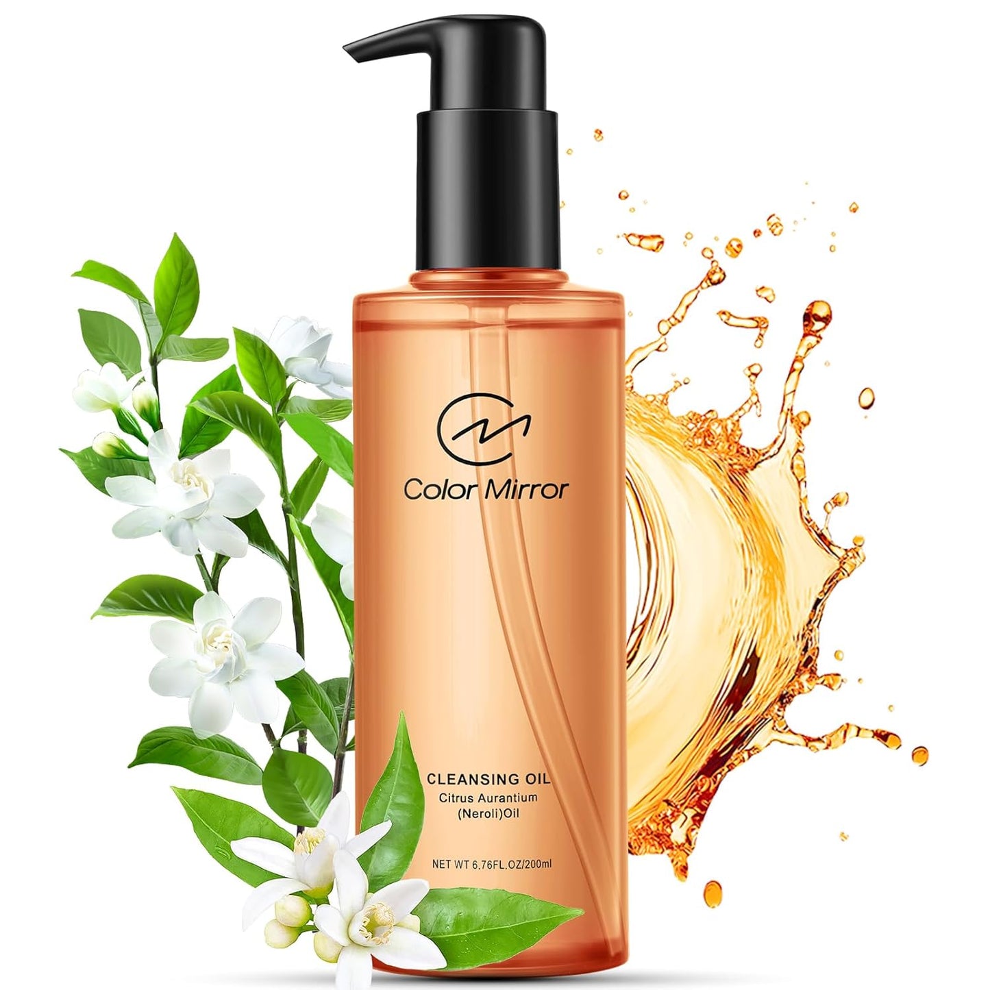 Citrus aurantium Deep Cleansing Oil, 6.76 fl oz 200ml, Gentle Pore Control, Heavy Makeup Remover