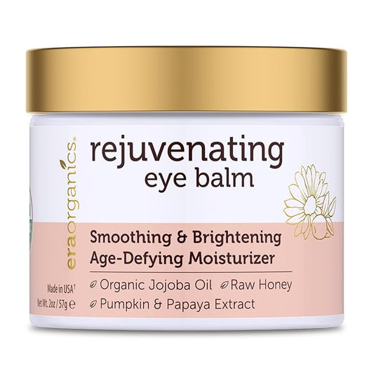 USDA Organic Eye Moisturizer Cream - Rejuvenating and Nourishing Age Defying Balm - Natural Ingredients for Sensitive Skin with Jojoba Oil, Argan Oil for Puffiness, Fine Lines Plus More