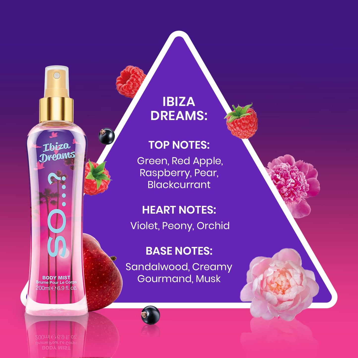So...? Ibiza Dreams Body Mist for Women - 6.9 oz Body Mist - Pack of 3