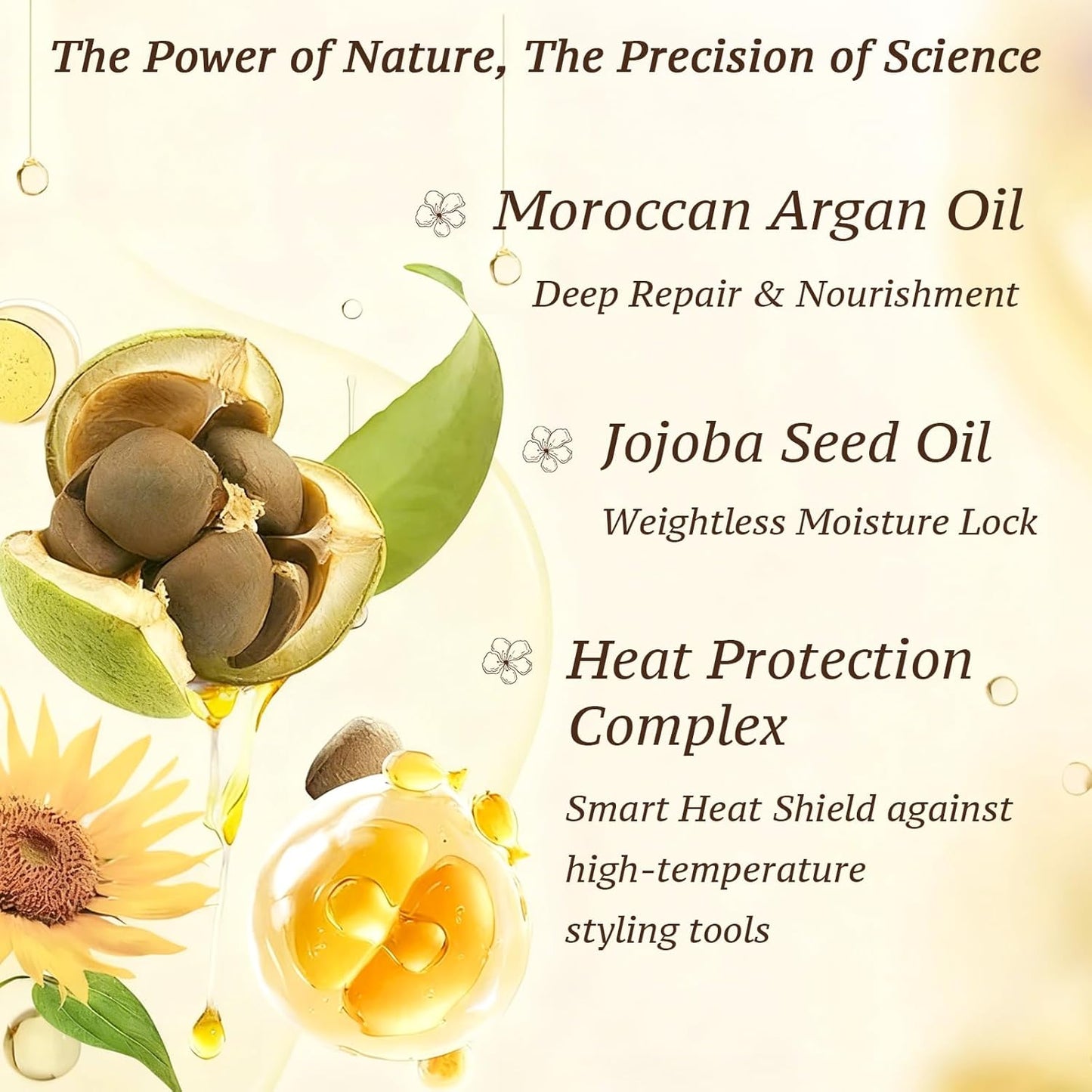 Moroccan Oil, Repair & Heat Protection, Visibly Nourishes & Smooths Hair, For All Hair Types, 50ml