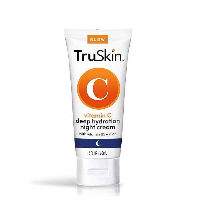 TruSkin Vitamin C Night Cream – Skin’s Natural Collagen Supporting Blend with Cocoa Butter, Vitamin B5, Botanical Essential Oils – Brightening and Hydrating Face & Neck, Firmer-Feeling Skin, 2 fl oz