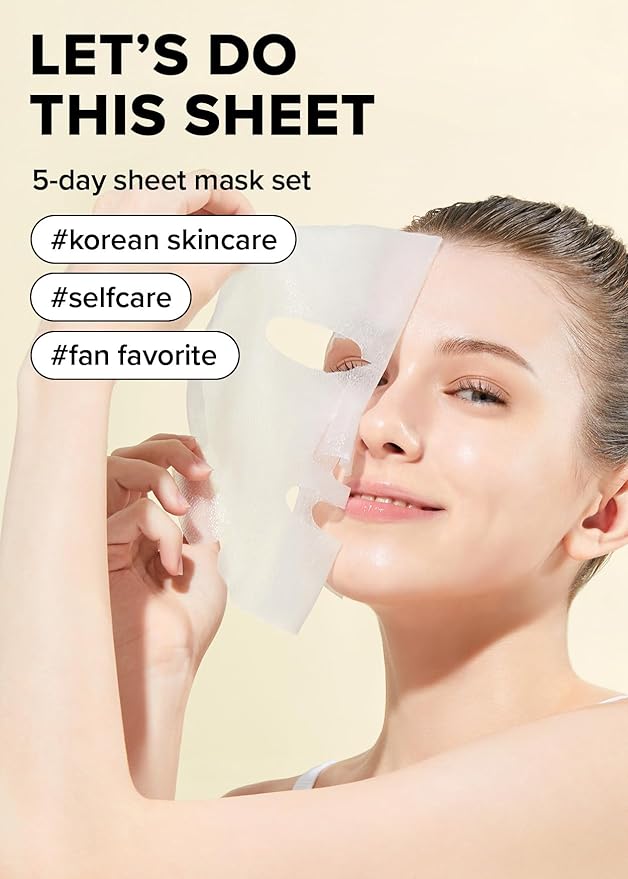 I Dew Care Heartleaf Skincare Set - Kitten My Balance On + Sheet Mask Pack - Let's Do This Sheet, (5 ea) Bundle