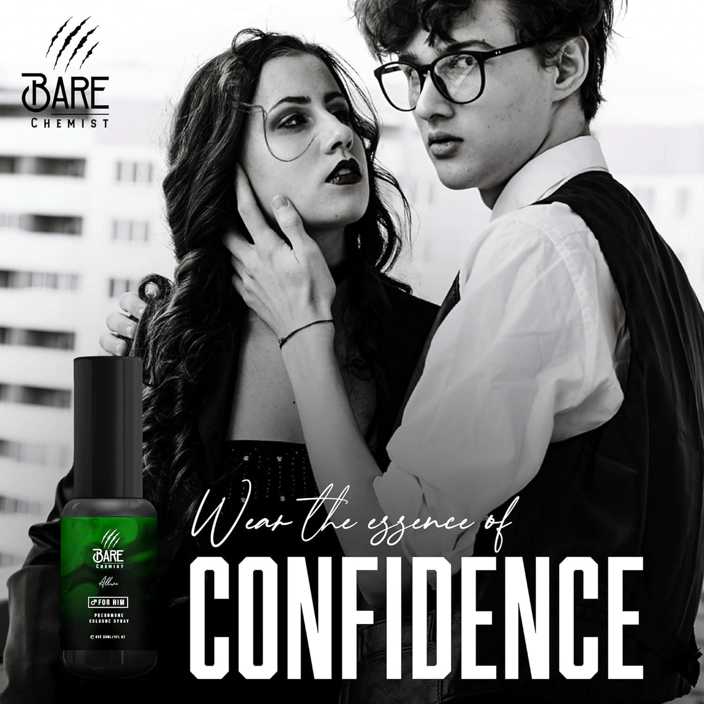 Allure Pheromone Cologne Perfume for Men [Long Lasting Spray] - Pheromones Perfumes Cologne for Him - Concentrated Perfume 1oz