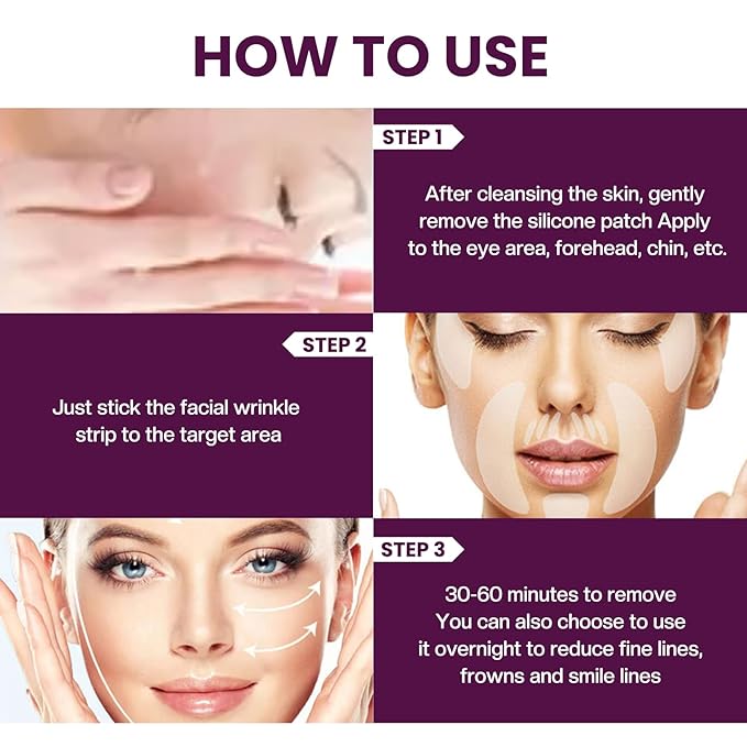Facial & Forehead Wrinkle Patches: Anti Wrinkle Patches To Smooth Eye, Smile Line And Forehead Wrinkles - Wrinkle Patches For Face Overnight 192pcs