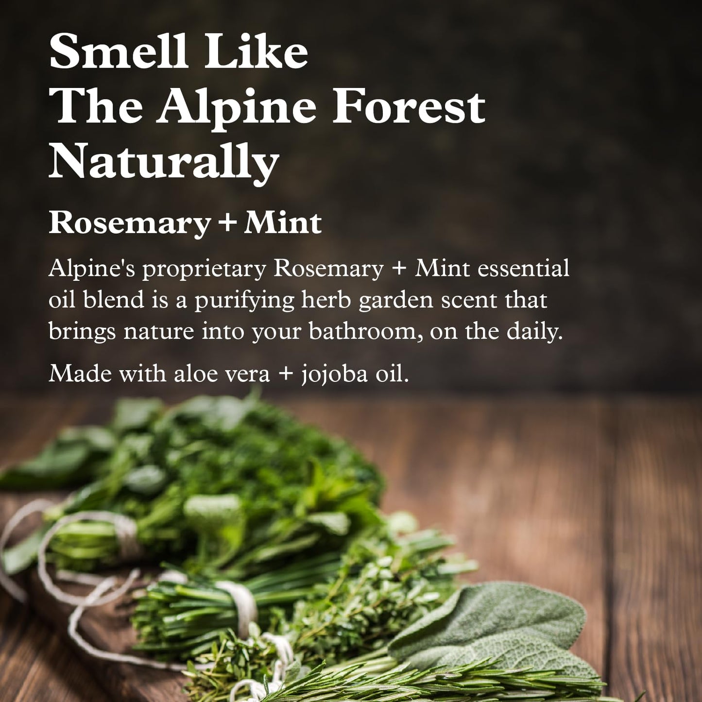 Alpine Provisions Rosemary & Mint Organic Conditioner - Naturally Moisturize, Repair, & Strengthen with Essential Oils, Sunflower oil & Aloe Vera, Vegan, Sulfate - Plant-Based Hair Care - 16.9 FL Oz