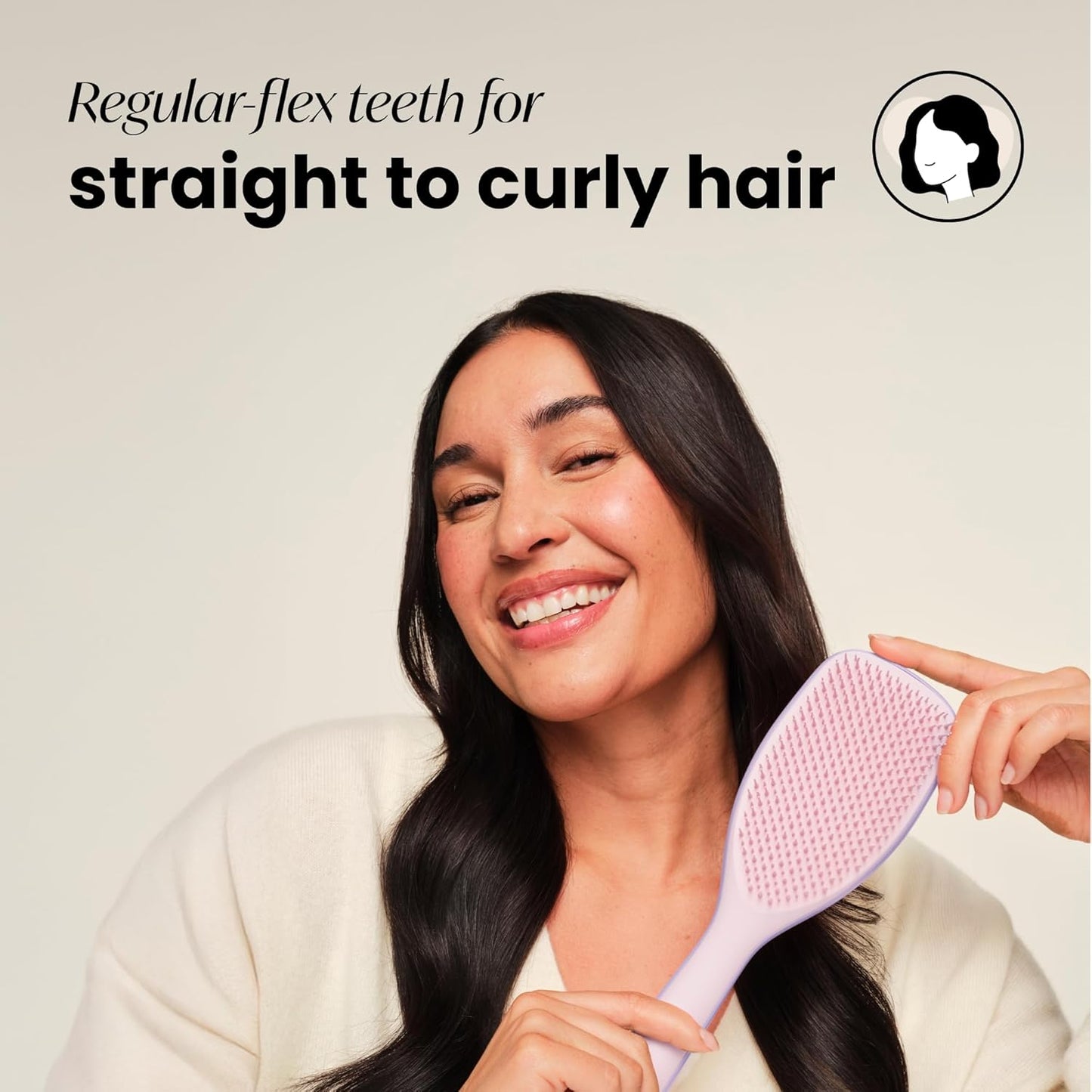 Tangle Teezer Ultimate Detangler Hairbrush for Wet & Dry Hair, Eliminates Knots & Reduces Breakage for Long, Thick, & Curly Hair Types, Large, Pink & Purple