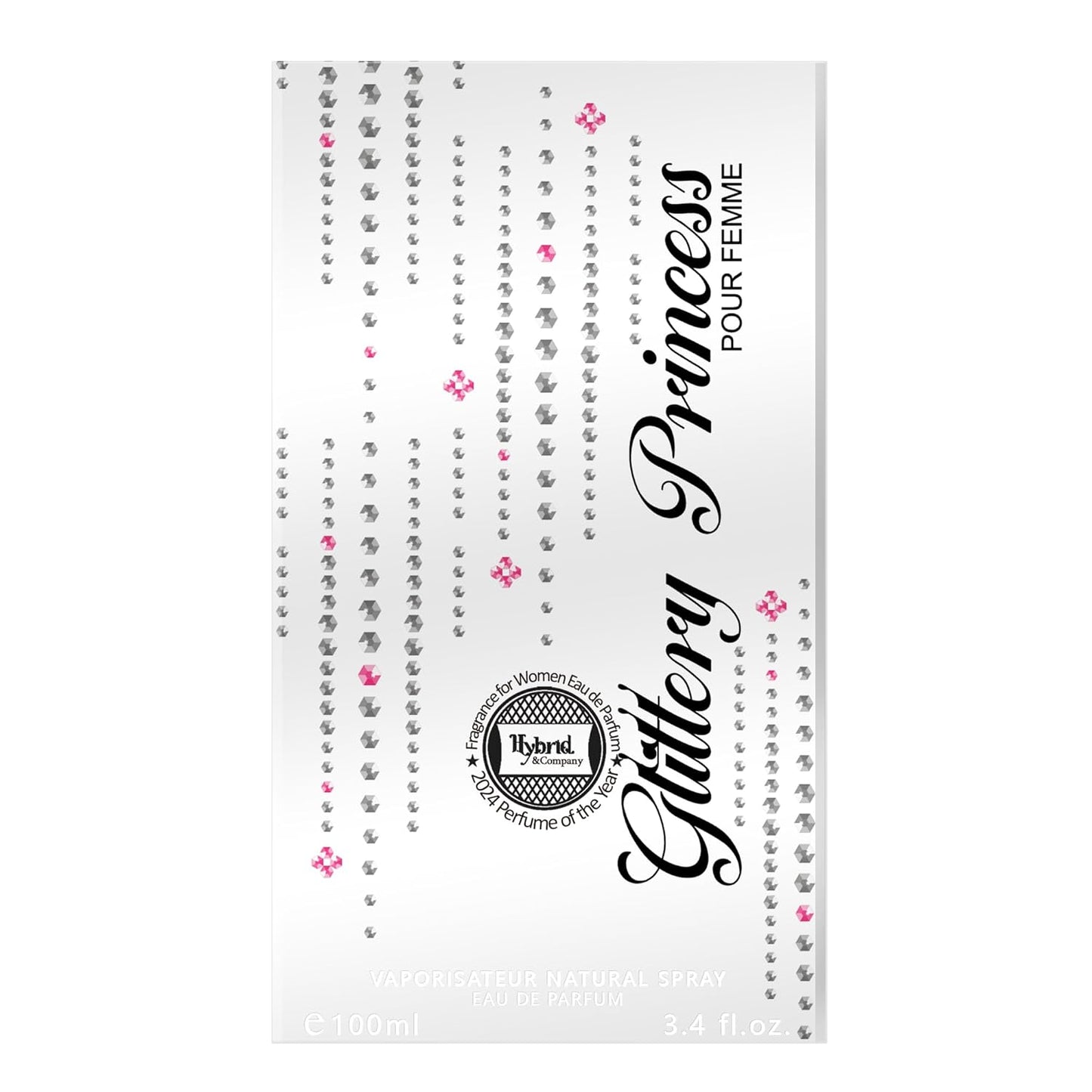 Hybrid & Company Women Glittery Princess Pour Femme Eau De Parfum Vaporisateur Natural Spray 3.4 Fl Oz