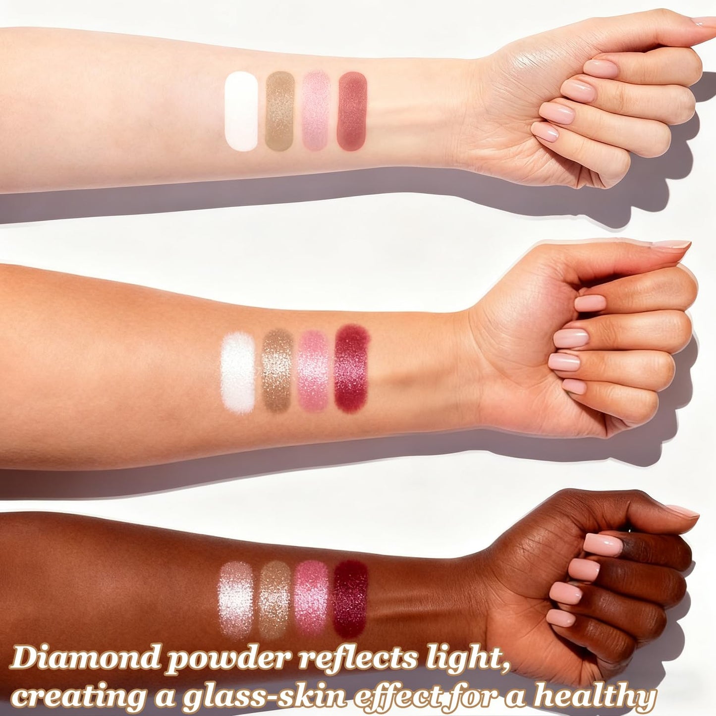 Eye & Cheek Palette - Eyeshadow and Highlighter Makeup, Multifunctional Makeup Palettes Contour Kit, Shimmer Glow Face Highlighter Palette for Women, Natural Glow Contour Powder