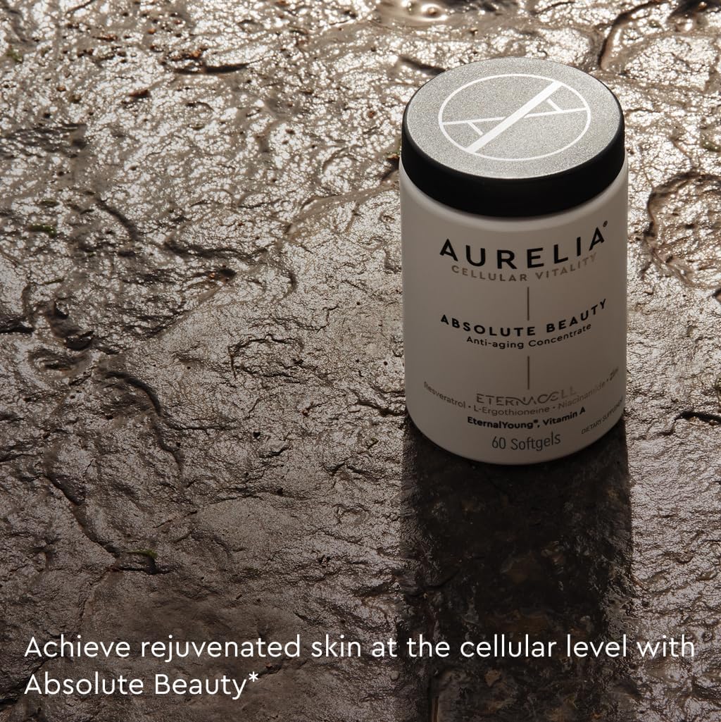 AURELIA Absolute Beauty | Advanced Cellular Anti-Aging Supplement | Increase Skin Moisture | with Zinc, Resveratrol, Niacinamide, Ergothioneine & Retinol