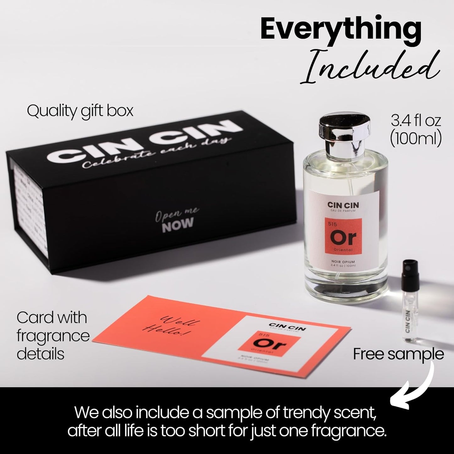 Cin Cin Boldly Fabulous - Oriental 518 EDP 100ml Inspired by TF F*ing Fabulous - Oriental Leather Perfume for Women and Men - Long Lasting Blend of Sage, Leather, Tonka Bean, & Vanilla Eau de Parfum