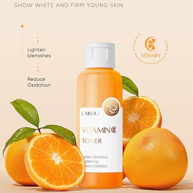 Vitamin C Skincare Set For Teen Girls Skin Care Set With Vitamin C Serum,Toner,Cleanser,Eye Cream,Face Cream,Sunscreen, Travel Skincare Set For Girls, Birthday Gifts for Womens