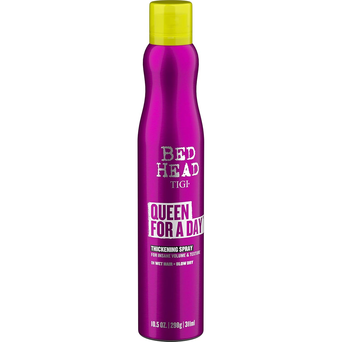 TIGI Bed Head Volumizing Hair Spray, Queen For A Day, for Thickening and Texturizing Fine Hair, 10.5 oz, 2 Pack