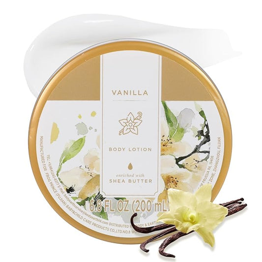 Princess Belle Vanilla Body Lotion, Shea Butter Lotion for Women and Men Dry Skin, Deep Moisturizing, Hydrating and Softening for Vanilla skin, Smell Good, 200ml(6.8floz)