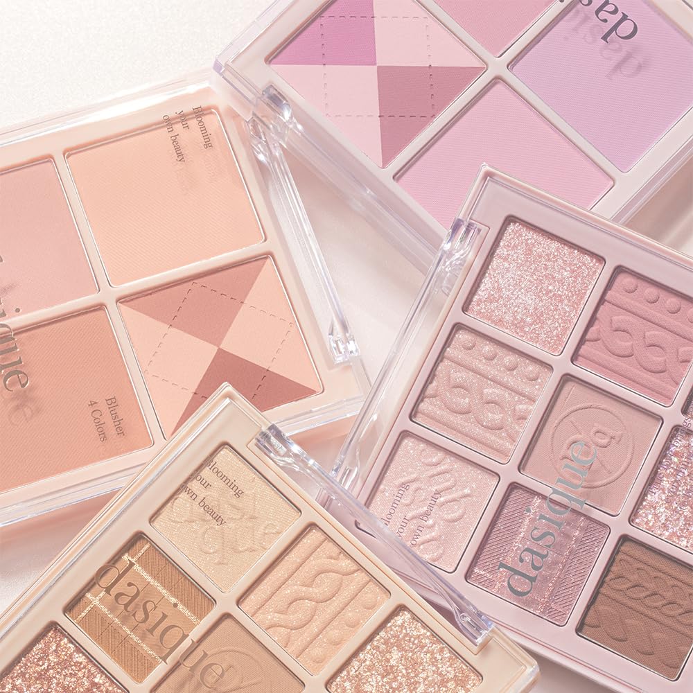 Dasique Blending Mood Cheek #05 Violet Knit l Vegan, Cruelty-Free l 4 Blendable Shades in Lightweight, Long-lasting, Smooth Powder