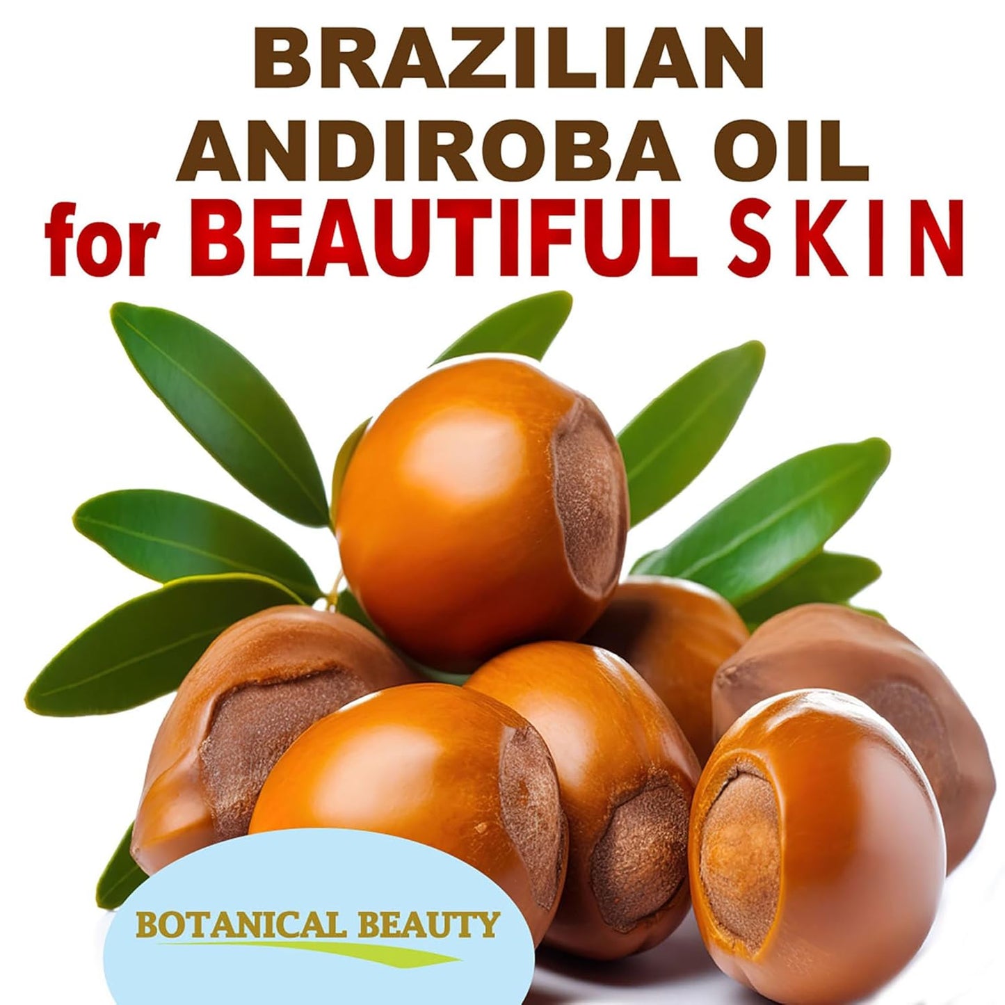 Botanical Beauty Brazilian ANDIROBA OIL 100% Pure Natural Virgin Unrefined Cold-pressed carrier oil 0.5 Fl oz 15 ml For Face, Skin, Body, Hair, Lip, Nails, Rich in vitamins C, E
