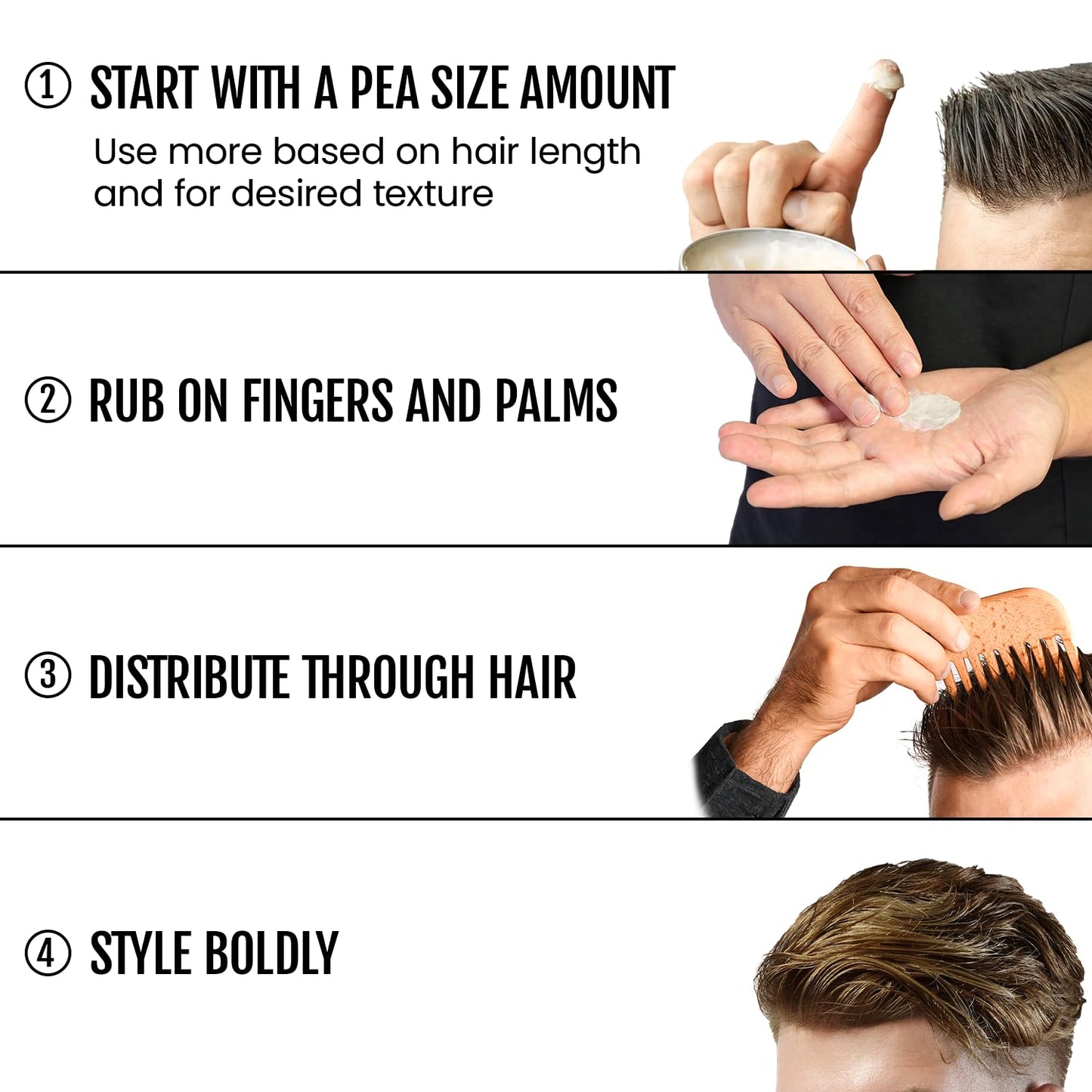 Original Rascal Deluxe Pomade for Men #2 - Matte Hair Paste with Strong Hold & Light Shine - Men's Styling Solutions Products for All Hair Types - Natural Infused with Beeswax & Lanolin Wax