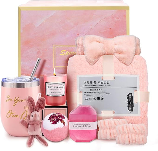 Birthday Gifts for Women, Get Well Soon Gifts, Luxury Spa Gift Basket for Mom, Wife, Sister, Friend, Self Care Package for Her with Relaxing Bath Essentials, Perfect for Mother's Day, Birthday