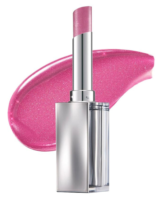 Glint Glow Lip Balm (Lilac Fantasia, 0.1oz) - Moisturizing Stain Lipstick with Shine for Natural Lips, Tinted Treatment. Luxurious Korean Skin Care Makeup. Chapped, Dry, Cracked