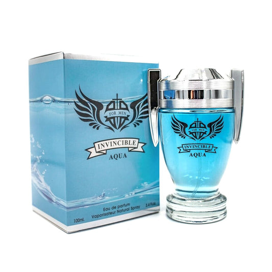 Men's Cologne Invincible Aqua- Eau De Toilette Spray Perfume Fresh Scent 3.4 Fl Oz Daily Used